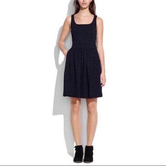 Madewell Dresses & Skirts - Madewell Size XS Polkadot Black Skater Dress